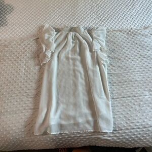 High Neck White Chiffon Blouse